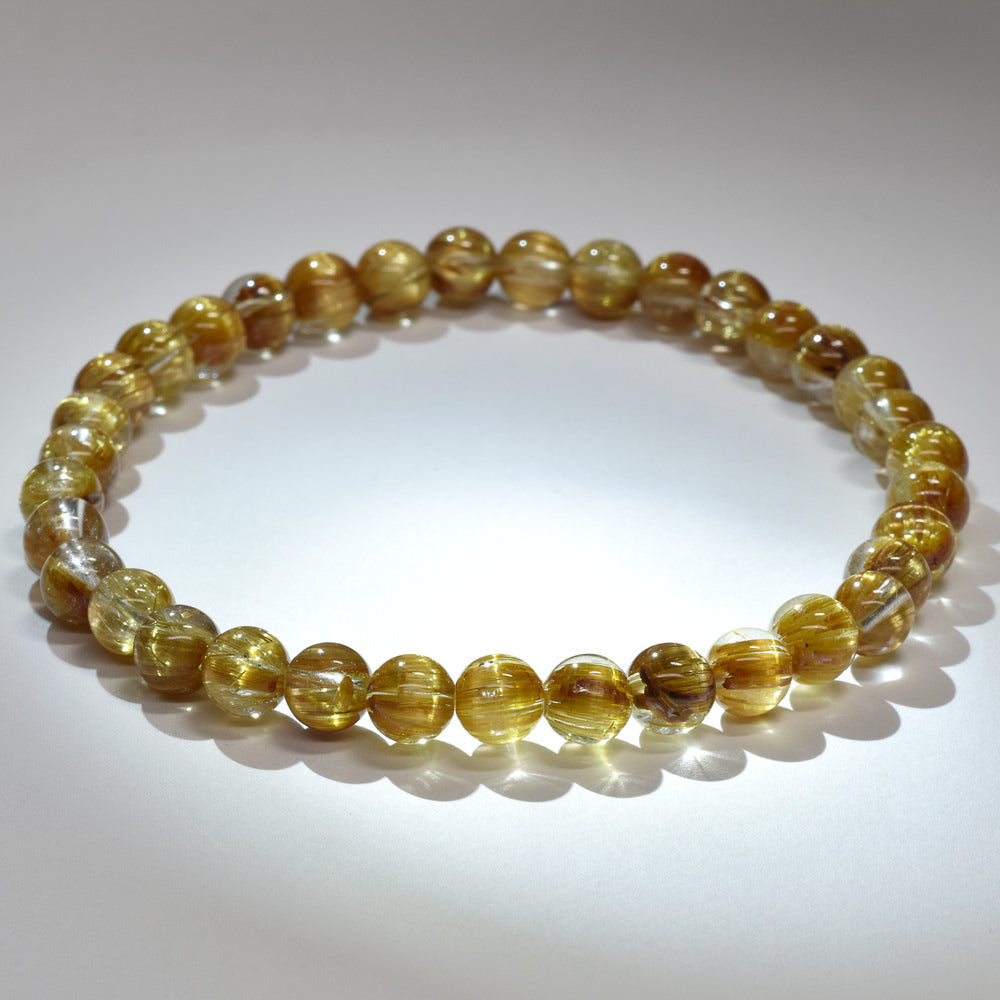 [高品質] タイチンルチルクォーツ ブレスレット 5.5mm #RL041