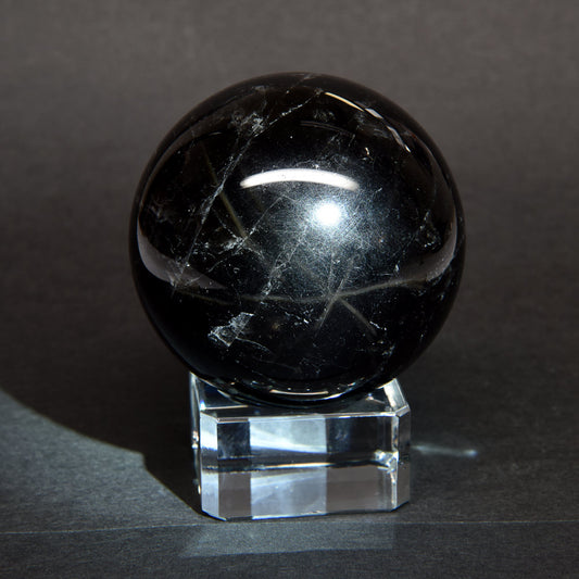 [鑑別付]チベット産スターモリオン 丸玉 54.6mm #RL053