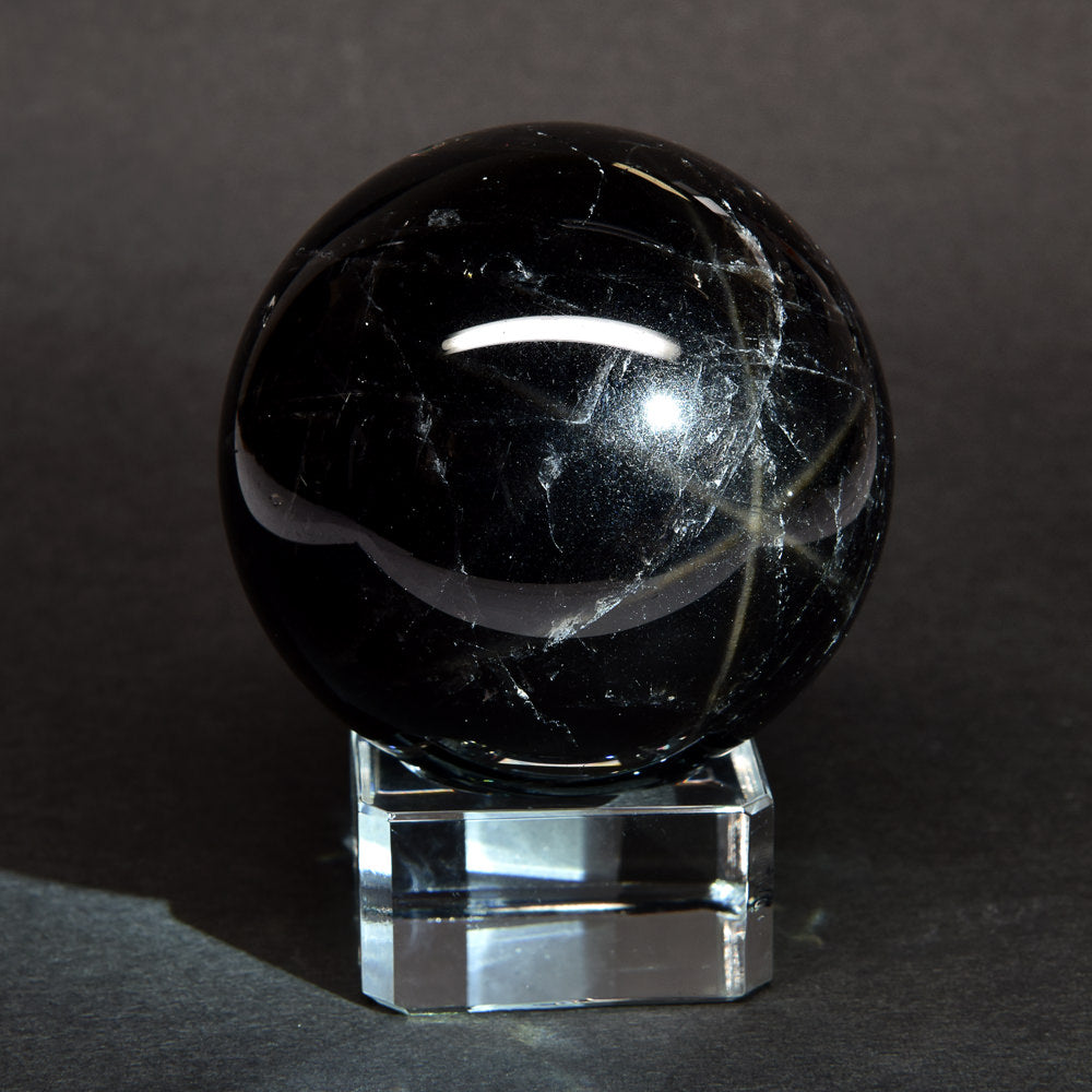 [鑑別付]チベット産スターモリオン 丸玉 55.5mm #RL054