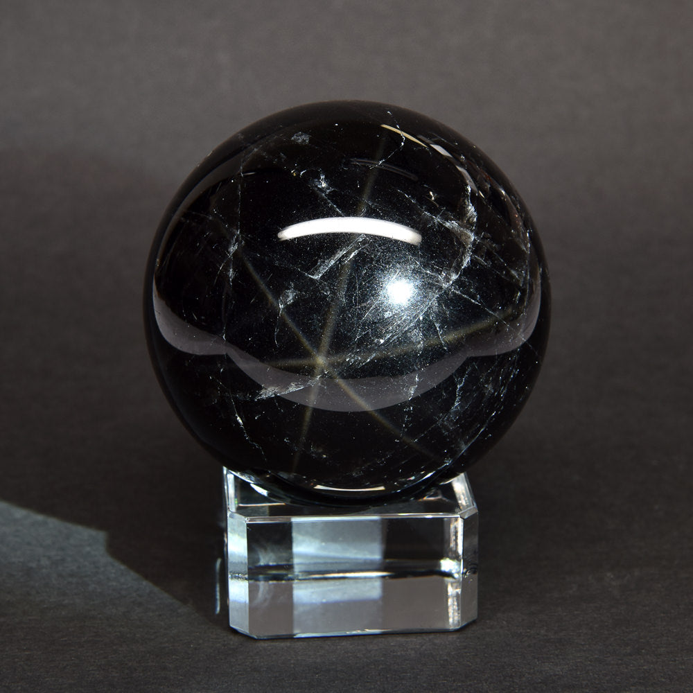 [鑑別付]チベット産スターモリオン 丸玉 55.5mm #RL054