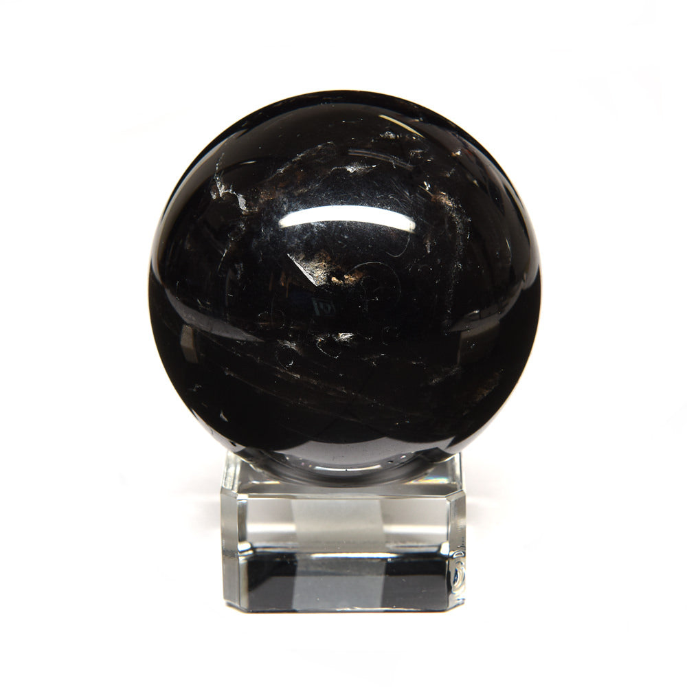 [鑑別付]チベット産モリオン 丸玉 55.1mm #RL055