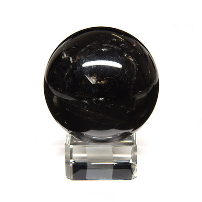 [鑑別付]チベット産モリオン 丸玉 55.1mm #RL055