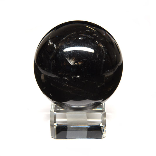 [鑑別付]チベット産モリオン 丸玉 55.1mm #RL055