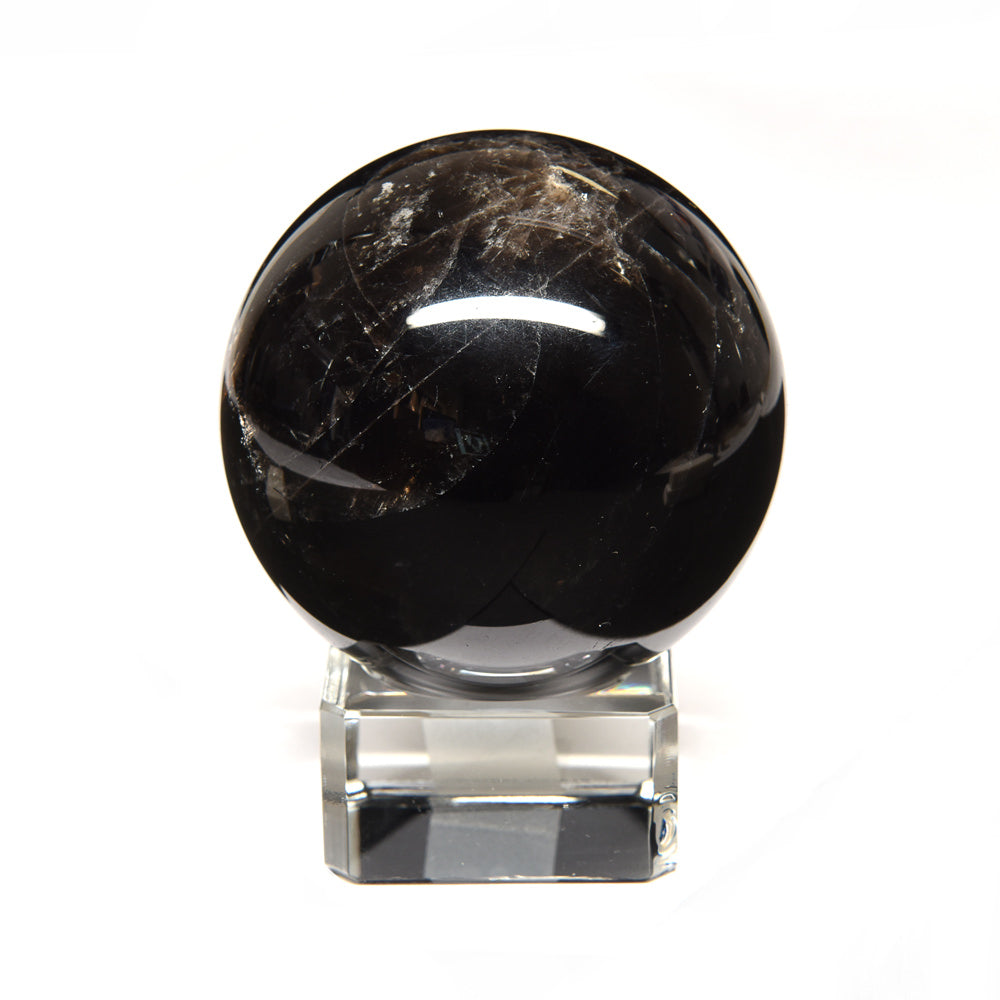 [鑑別付]チベット産モリオン 丸玉 54.4mm #RL056