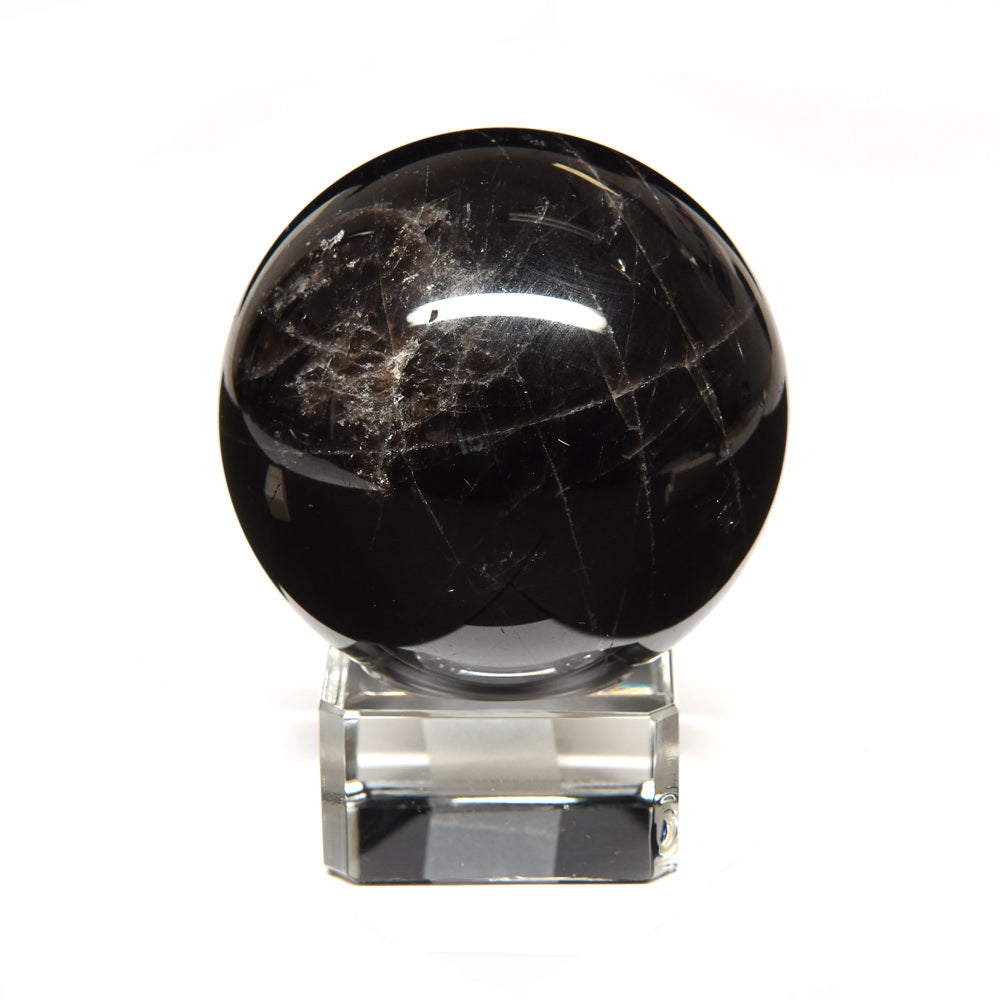 [鑑別付]チベット産モリオン 丸玉 54.4mm #RL056