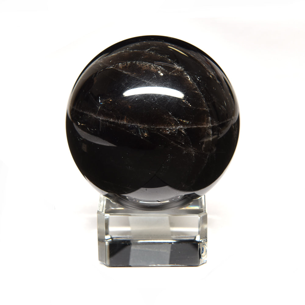 [鑑別付]チベット産モリオン 丸玉 54.4mm #RL056