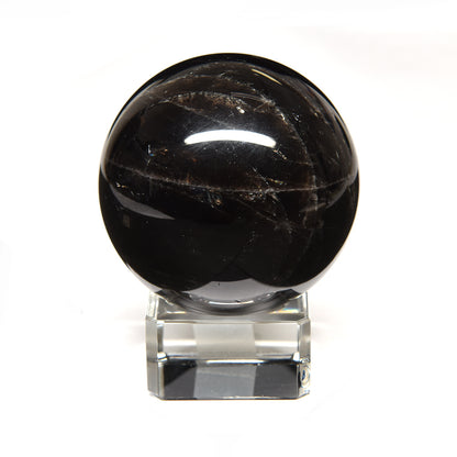 [鑑別付]チベット産モリオン 丸玉 54.4mm #RL056