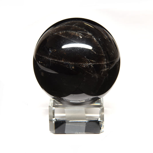 [鑑別付]チベット産モリオン 丸玉 54.4mm #RL056