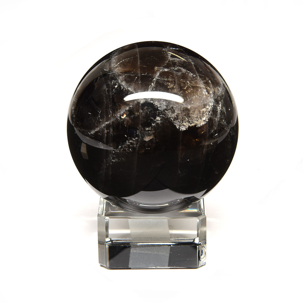 [鑑別付]チベット産モリオン 丸玉 54.3mm #RL057