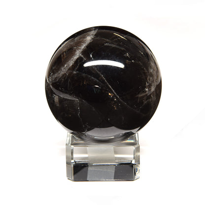 [鑑別付]チベット産モリオン 丸玉 54.3mm #RL057