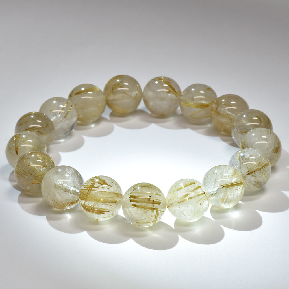 ゴールドルチルクォーツ ブレスレット 12mm #RL066