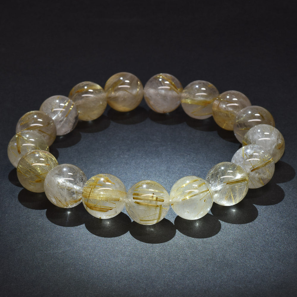 ゴールドルチルクォーツ ブレスレット 12mm #RL066