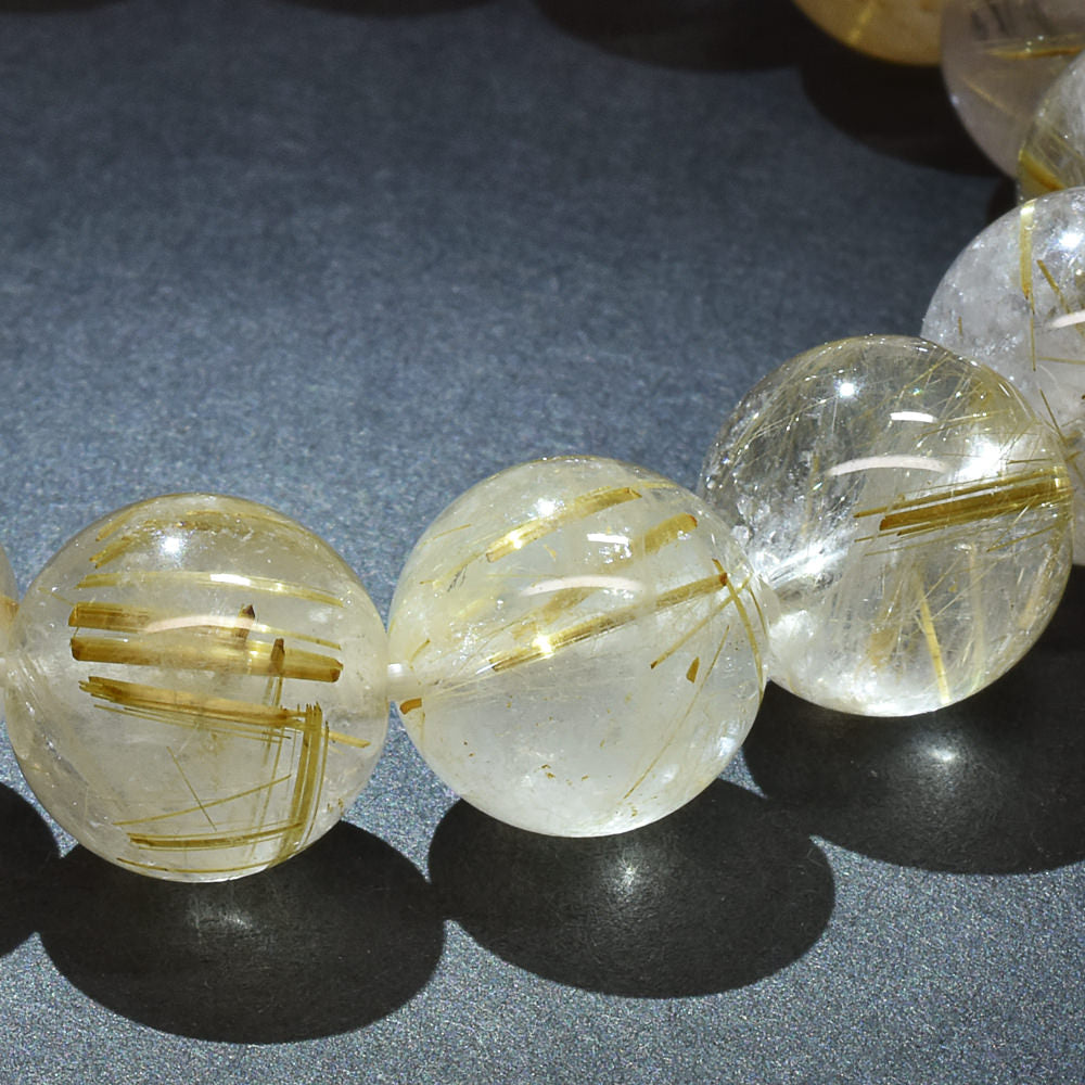 ゴールドルチルクォーツ ブレスレット 12mm #RL066