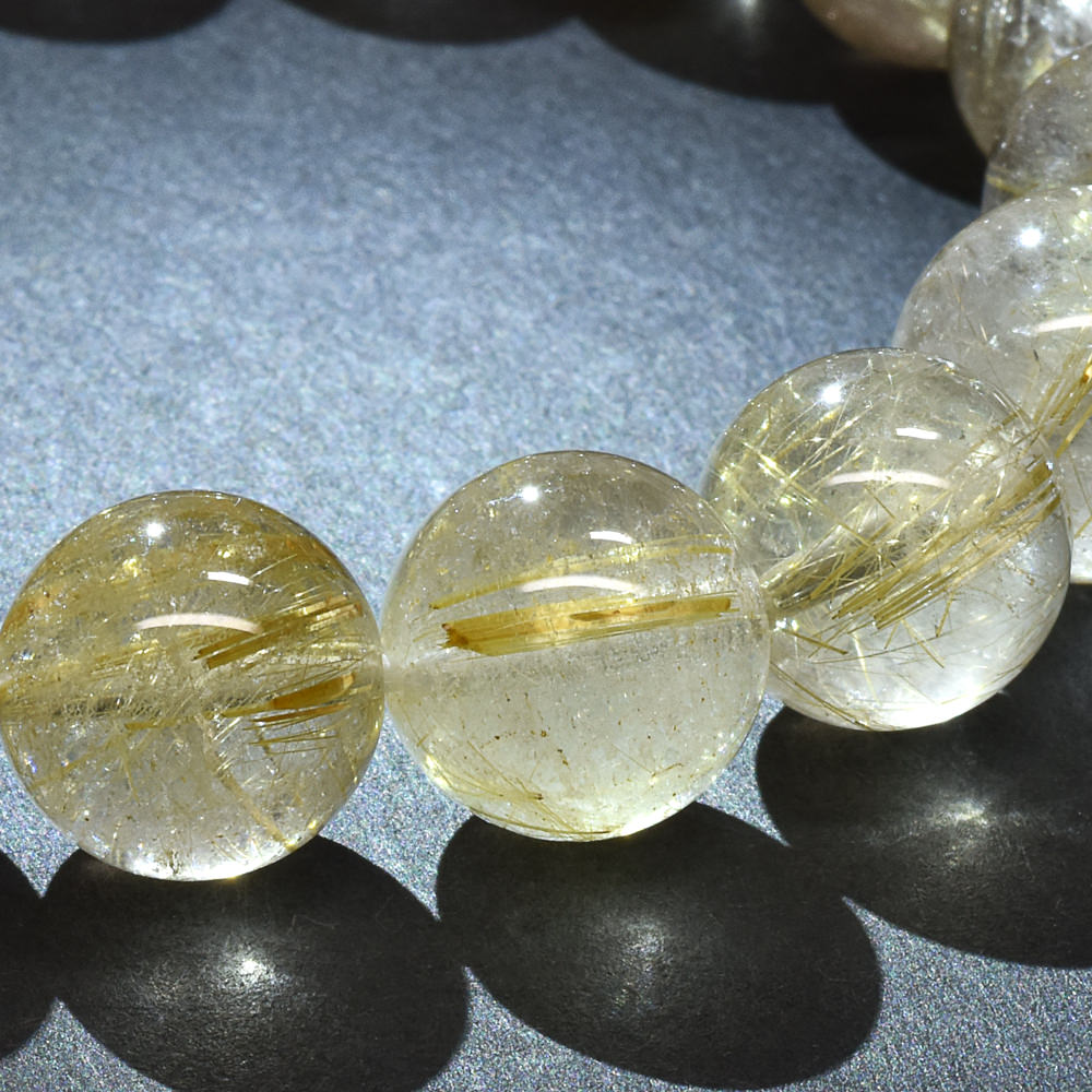 ゴールドルチルクォーツ ブレスレット 12mm #RL067