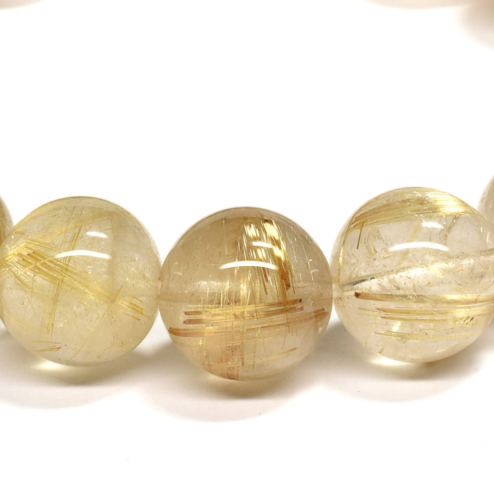 ゴールドルチルクォーツ ブレスレット 12.5mm #RL068