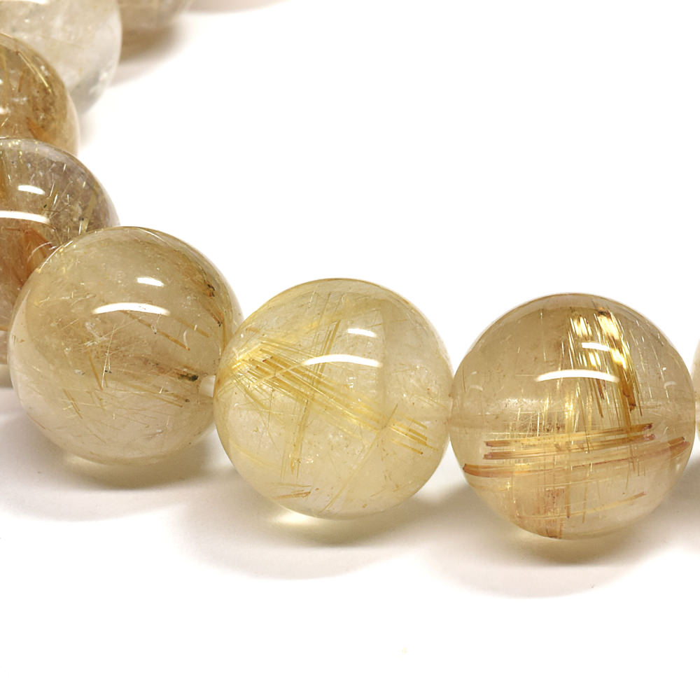 ゴールドルチルクォーツ ブレスレット 12.5mm #RL068