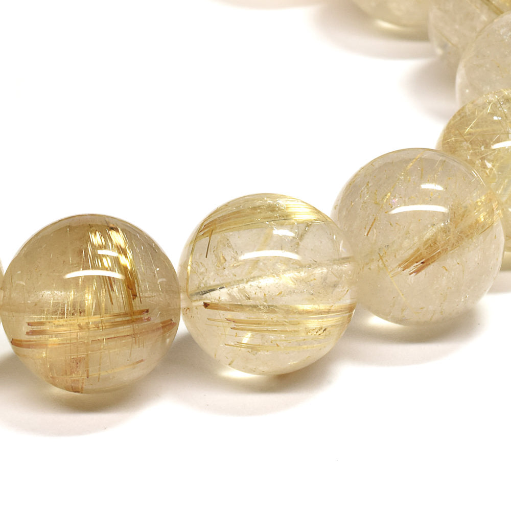 ゴールドルチルクォーツ ブレスレット 12.5mm #RL068