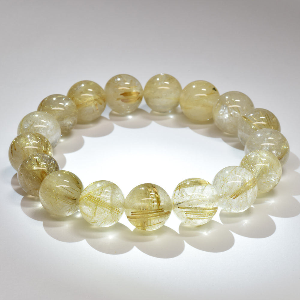 ゴールドルチルクォーツ ブレスレット 12.5mm #RL068