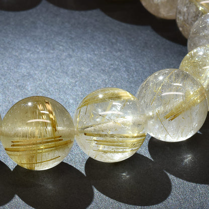 ゴールドルチルクォーツ ブレスレット 12.5mm #RL068