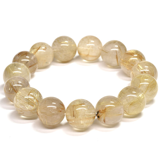 ゴールドルチルクォーツ ブレスレット 14-14.5mm #RL070