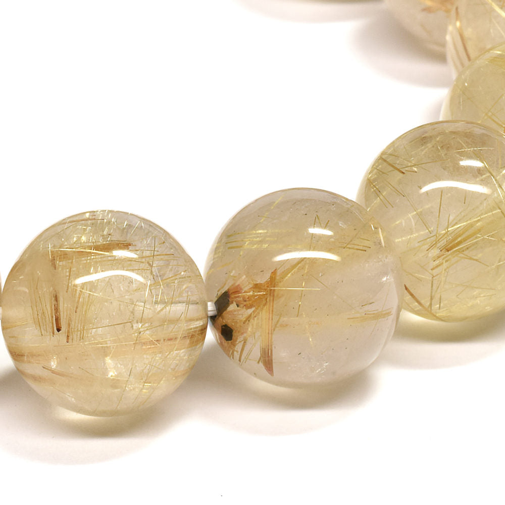 ゴールドルチルクォーツ ブレスレット 14-14.5mm #RL070