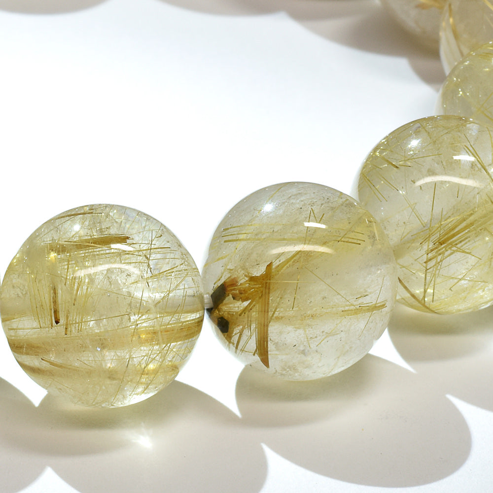 ゴールドルチルクォーツ ブレスレット 14-14.5mm #RL070