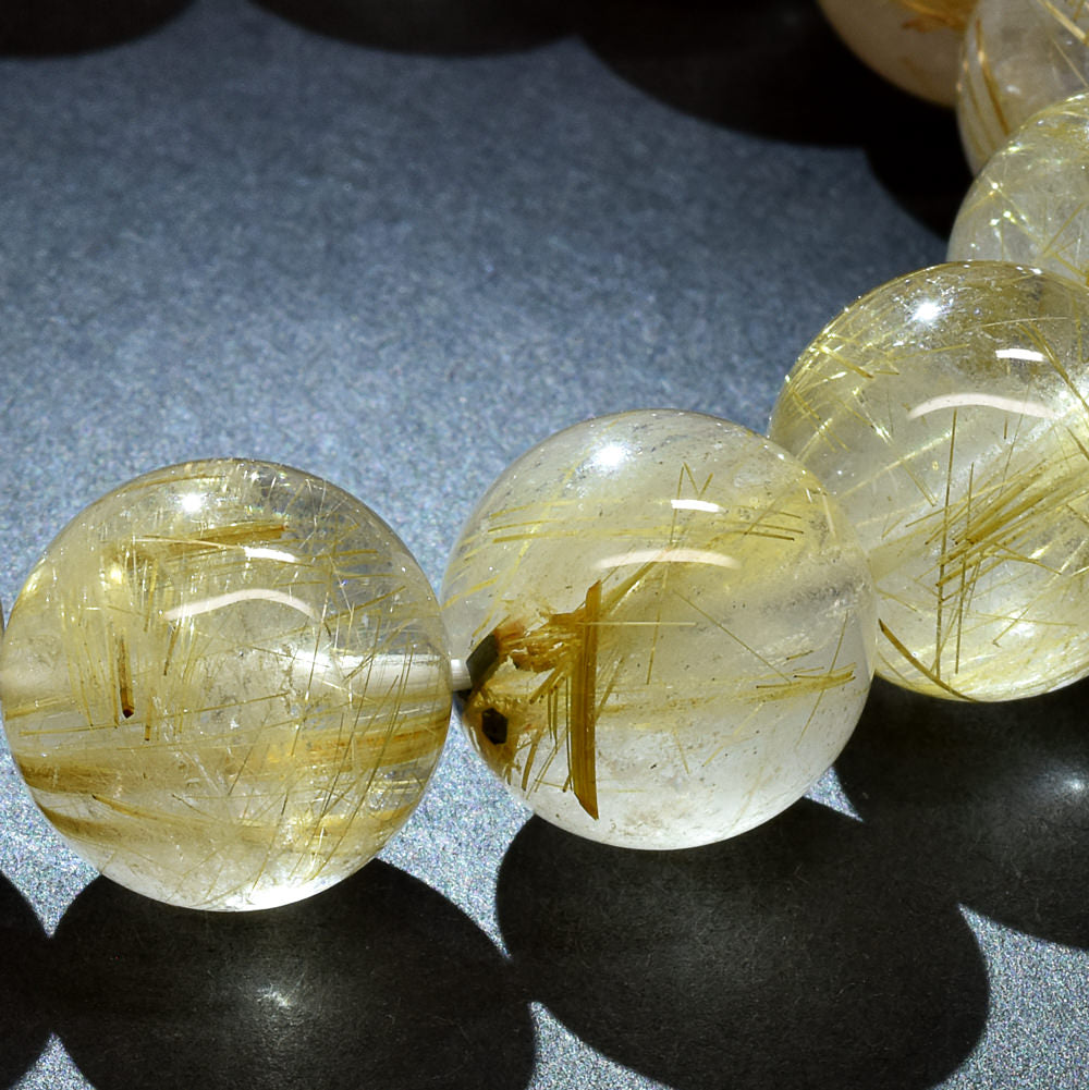 ゴールドルチルクォーツ ブレスレット 14-14.5mm #RL070