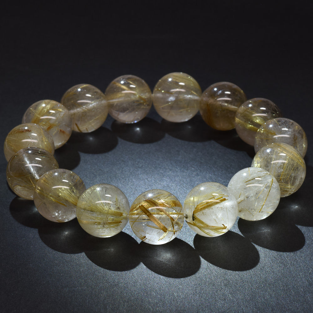 ゴールドルチルクォーツ ブレスレット 14-14.5mm #RL071