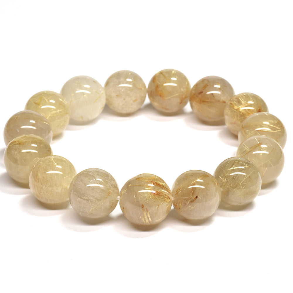 ゴールドルチルクォーツ ブレスレット 14.5mm #RL072