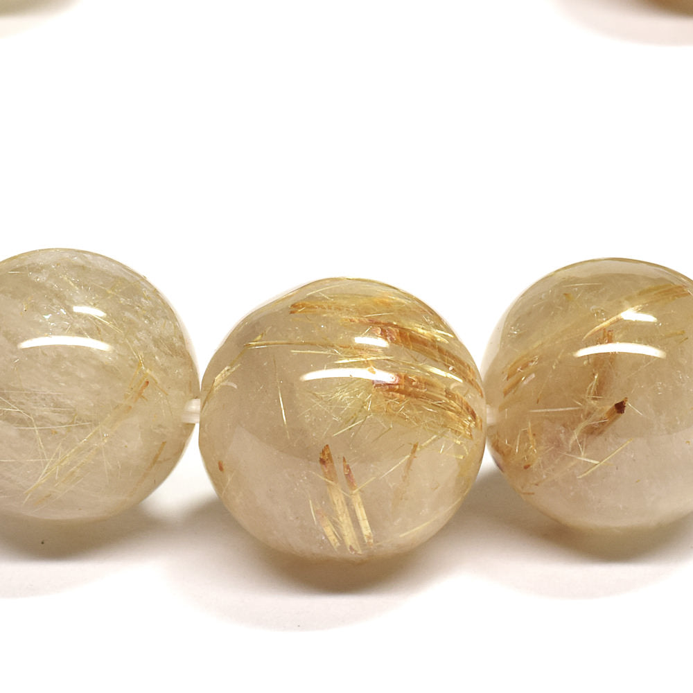 ゴールドルチルクォーツ ブレスレット 14.5mm #RL072