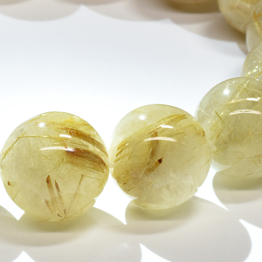 ゴールドルチルクォーツ ブレスレット 14.5mm #RL072