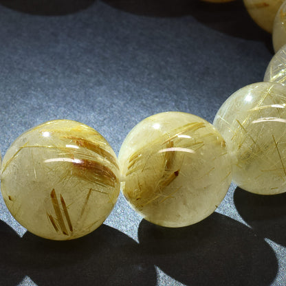 ゴールドルチルクォーツ ブレスレット 14.5mm #RL072