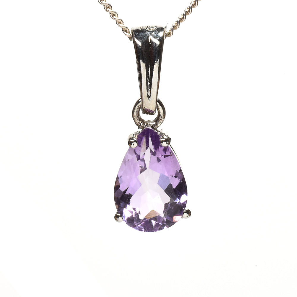 ラベンダーアメジスト ペアシェイプ・カット SV925 ペンダントトップ 9.7x6.8mm #RL079