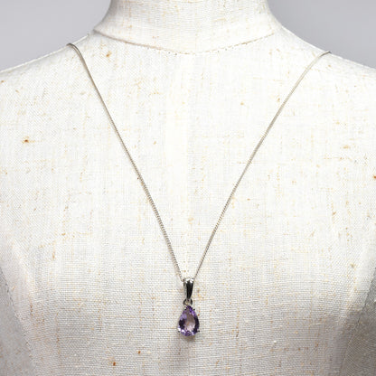 ラベンダーアメジスト ペアシェイプ・カット SV925 ペンダントトップ 9.7x6.8mm #RL079