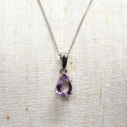 ラベンダーアメジスト ペアシェイプ・カット SV925 ペンダントトップ 9.7x6.8mm #RL079