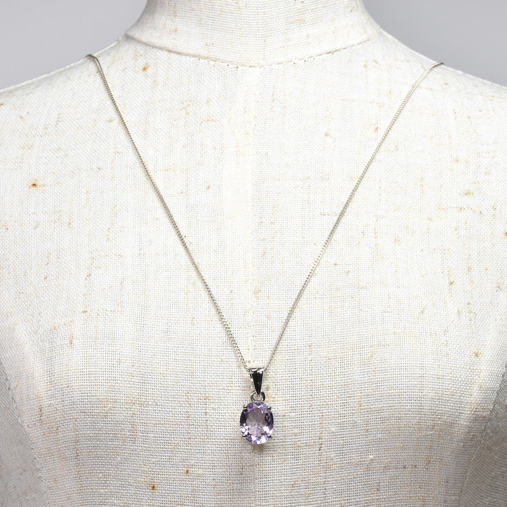 ラベンダーアメジスト オーバル・カット SV925 ペンダントトップ 10.0x7.9mm #RL081