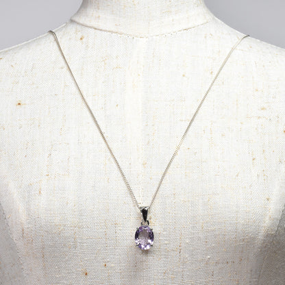 ラベンダーアメジスト オーバル・カット SV925 ペンダントトップ 10.0x7.9mm #RL081