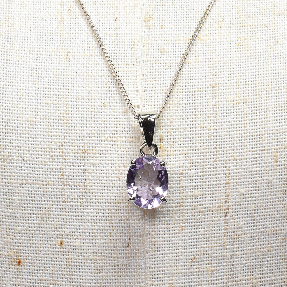 ラベンダーアメジスト オーバル・カット SV925 ペンダントトップ 10.0x7.9mm #RL081
