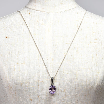 アメジスト オーバル・カット SV925 ペンダントトップ 10.0x7.9mm #RL083