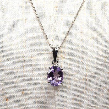 アメジスト オーバル・カット SV925 ペンダントトップ 10.0x7.9mm #RL083