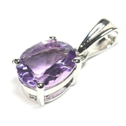 アメジスト オーバル・カット SV925 ペンダントトップ 10.0x7.9mm #RL083