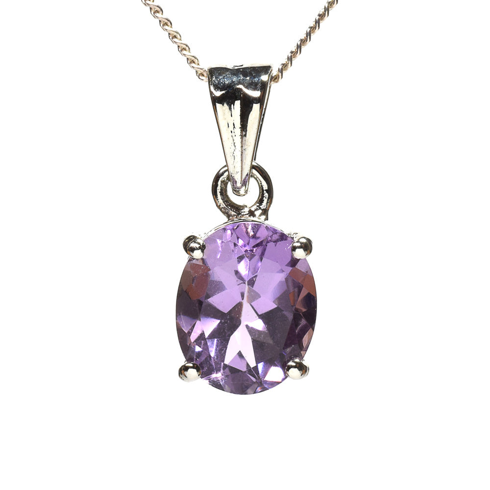 アメジスト オーバル・カット SV925 ペンダントトップ 9.9x8.0mm #RL084