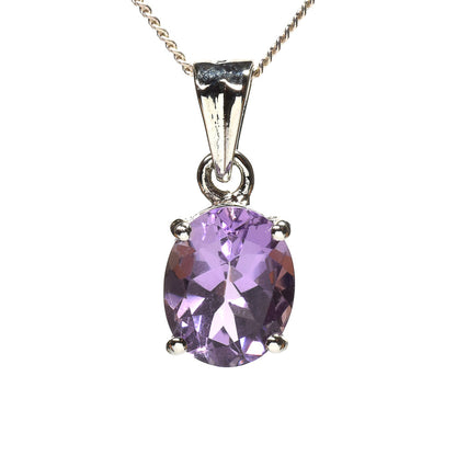 アメジスト オーバル・カット SV925 ペンダントトップ 9.9x8.0mm #RL084