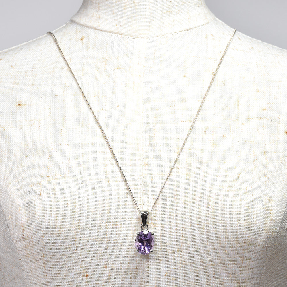 アメジスト オーバル・カット SV925 ペンダントトップ 9.9x8.0mm #RL084