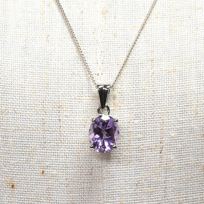 アメジスト オーバル・カット SV925 ペンダントトップ 9.9x8.0mm #RL084