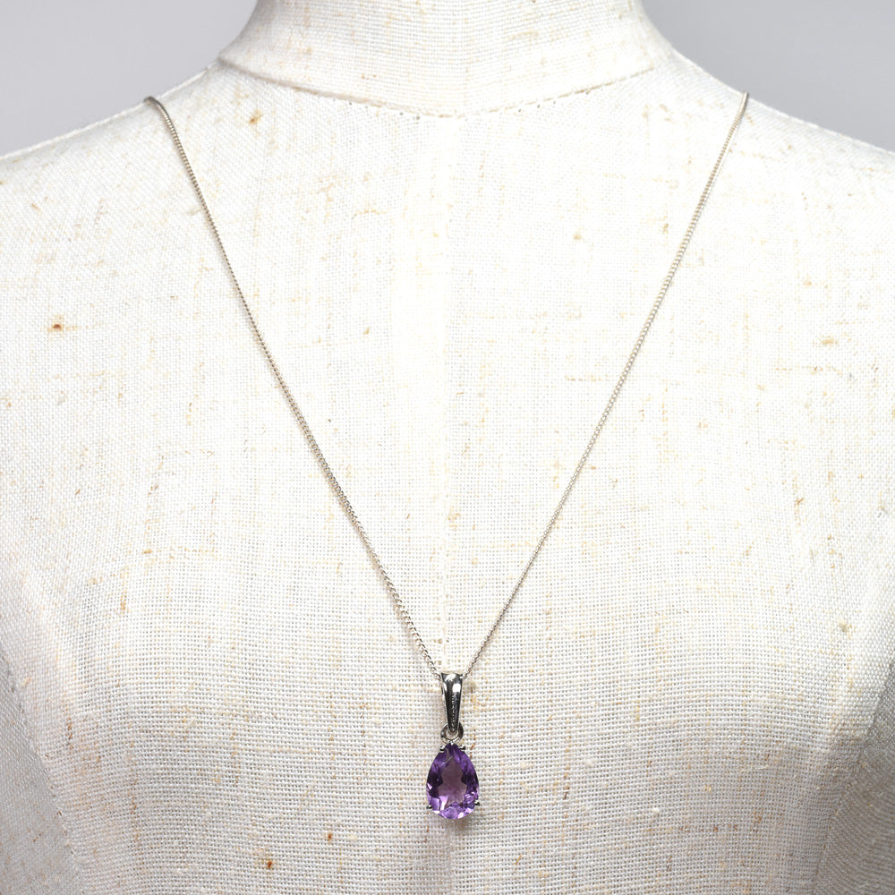 アメジスト ペアシェイプ・カット SV925 ペンダントトップ 10.1x6.9mm #RL085