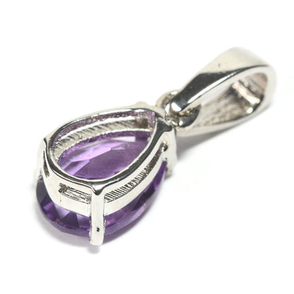 アメジスト ペアシェイプ・カット SV925 ペンダントトップ 10.1x6.9mm #RL085