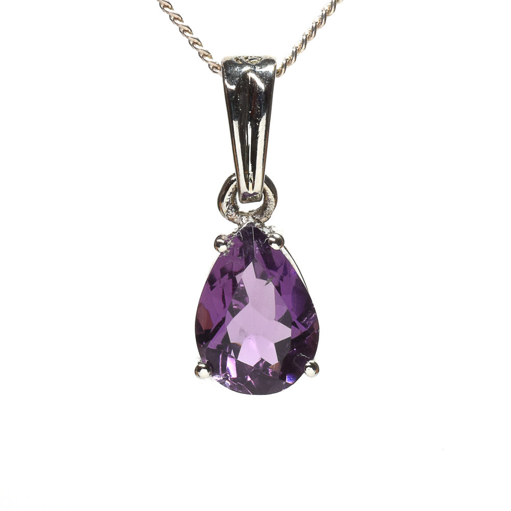 アメジスト ペアシェイプ・カット SV925 ペンダントトップ 9.7x6.9mm #RL086
