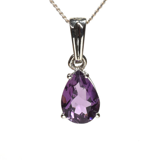 アメジスト ペアシェイプ・カット SV925 ペンダントトップ 9.7x6.9mm #RL086