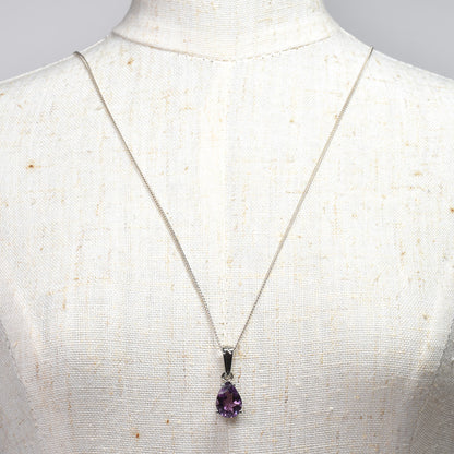 アメジスト ペアシェイプ・カット SV925 ペンダントトップ 9.7x6.9mm #RL086